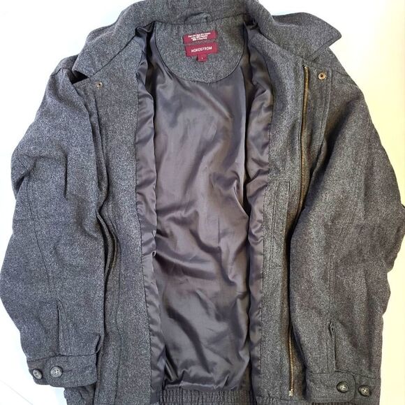 Nordstrom Men's Bomber Dark Gray Jacket Size L - Picture 2 of 3